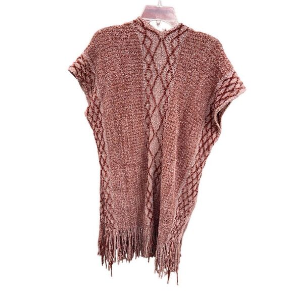 Love of Fashion Open Fringed Cardigan Sweater Browns One Size NWT - Picture 2 of 5